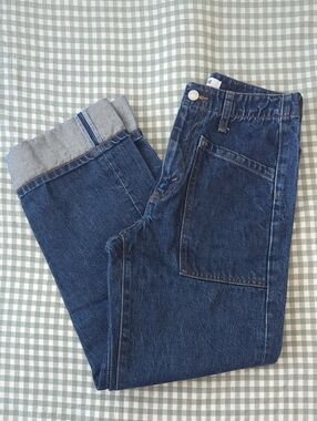 Re/Done High Rise Straight Leg Jeans 23